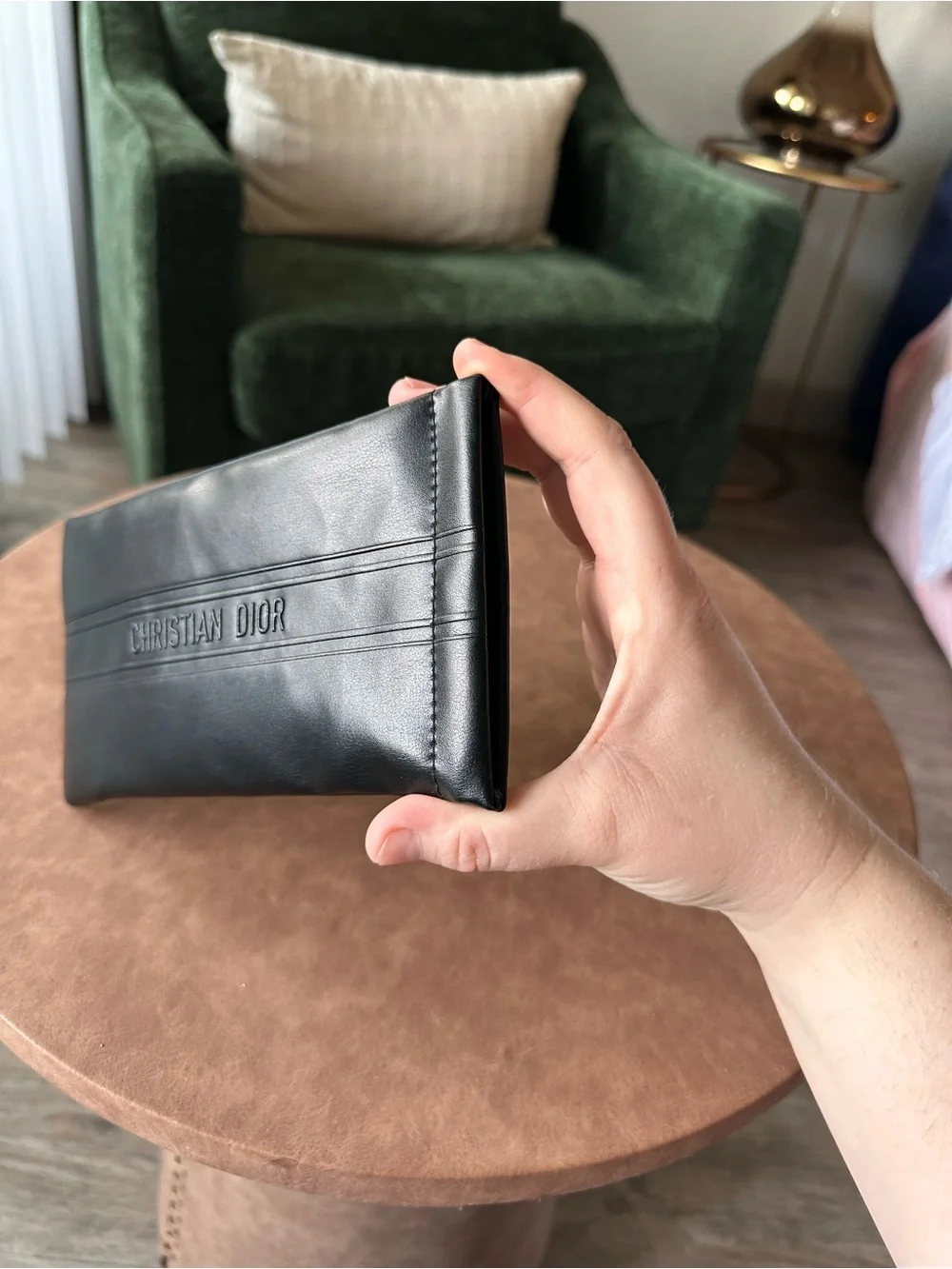 Dior Black Leather Pouch/Glasses Case